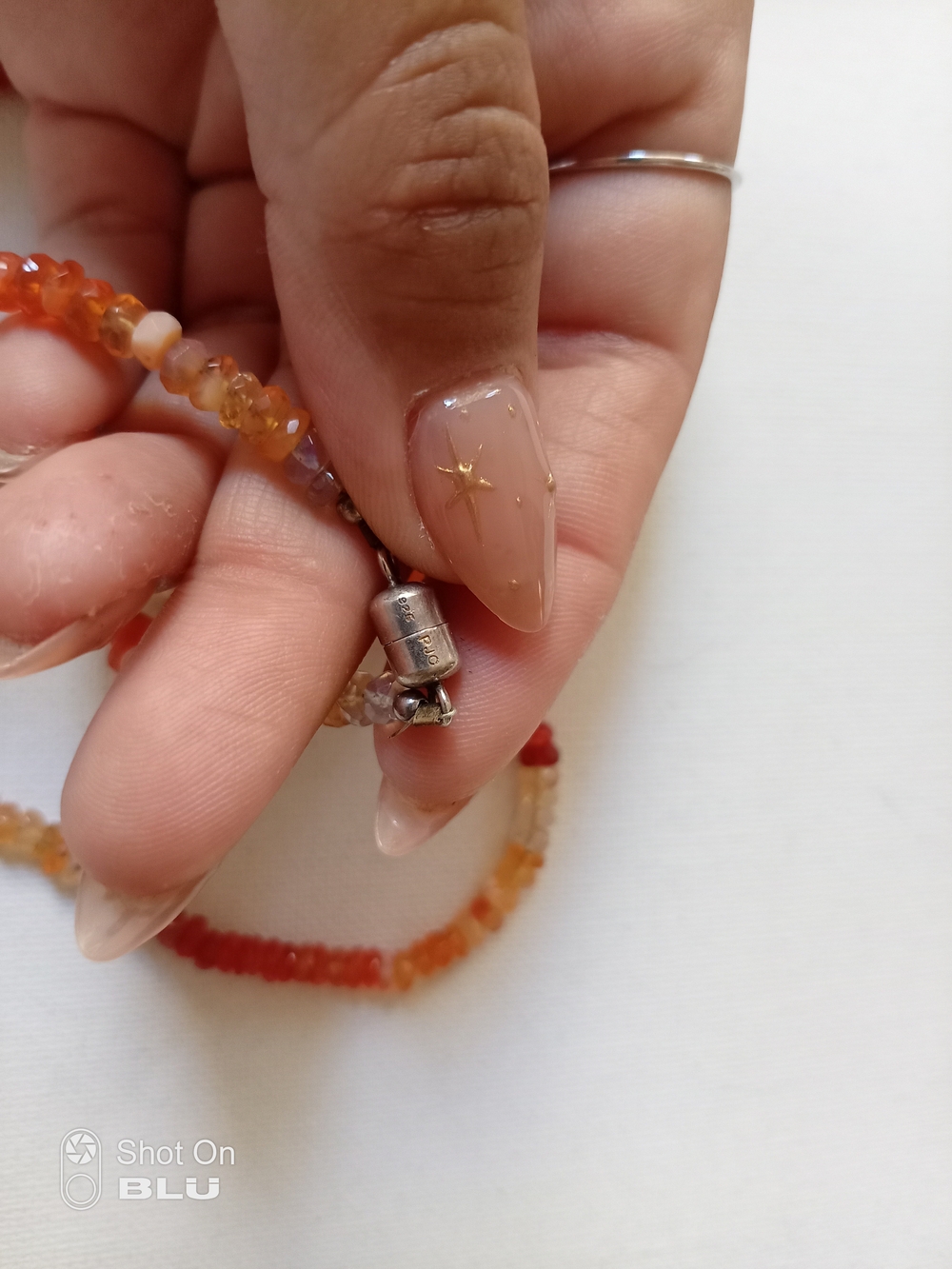 Handcrafted RARE Mexican Fire Opal Necklace - Picture 4 of 5